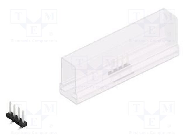 Connector: pin strips; pin header; male; PIN: 4; 2mm; SMT; 1x4; 100V