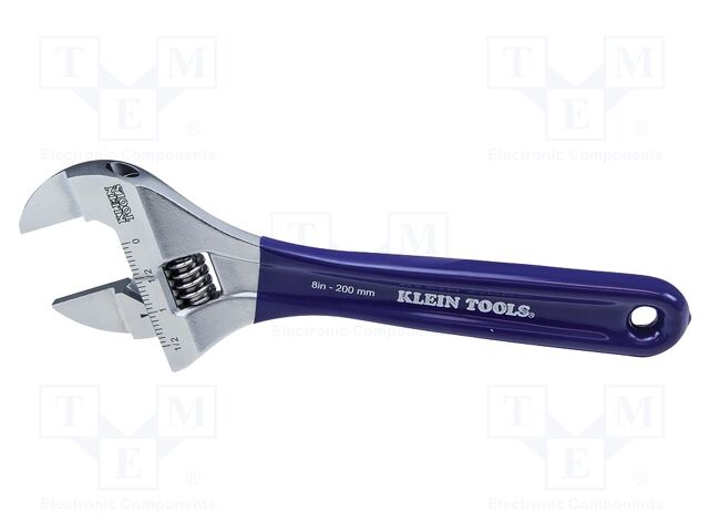 Wrench: adjustable; Jaw capacity: 38.1mm; Overall len: 212.7mm