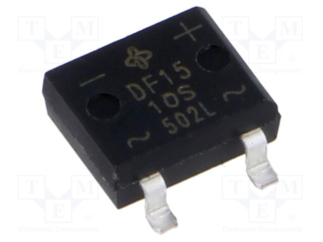 Bridge rectifier: single-phase; Urmax: 1kV; If: 1.5A; Ifsm: 50A; DFS