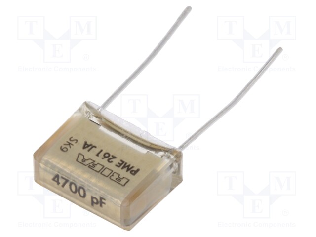 Capacitor: paper; 4.7nF; 500VAC; 10.2mm; ±10%; THT; Series: PME261