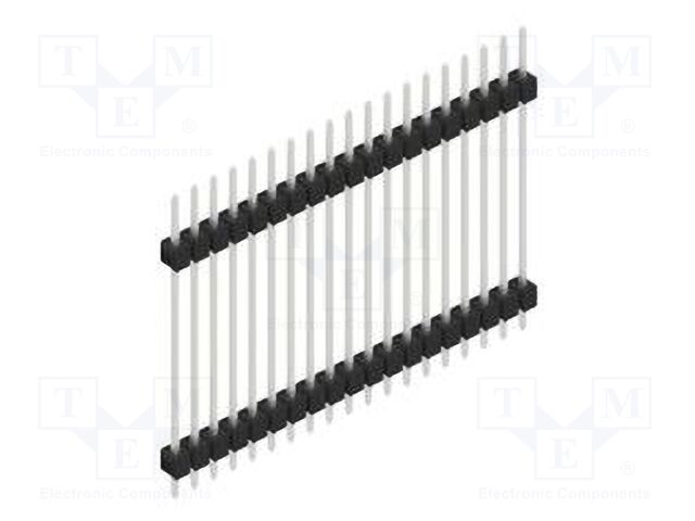 Connector: pin strips; pin header; male; PIN: 19; 2.54mm; THT; 1x19