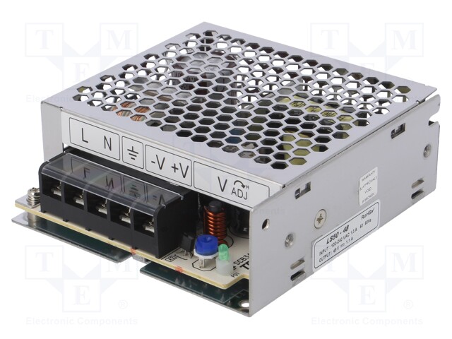 Power supply: industrial; single-channel,universal; 50W; 48VDC