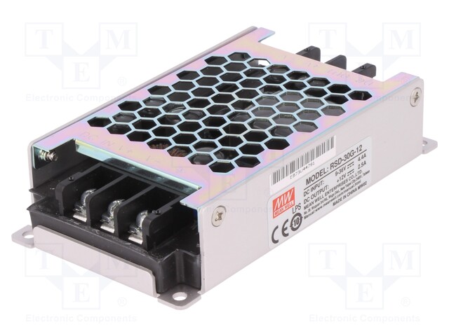Converter: DC/DC; 30W; Uin: 9÷36V; Uout: 12VDC; Iout: 2.5A; 0.25kg