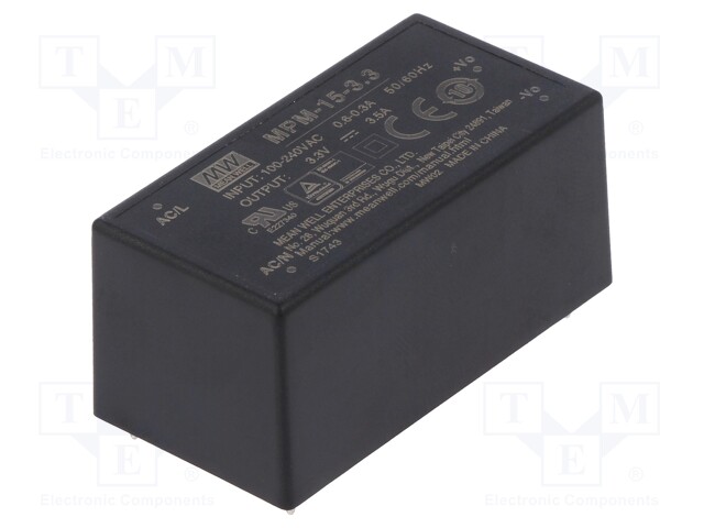 Power supply: switched-mode; modular; 11.6W; 3.3VDC; 3.5A; 56g
