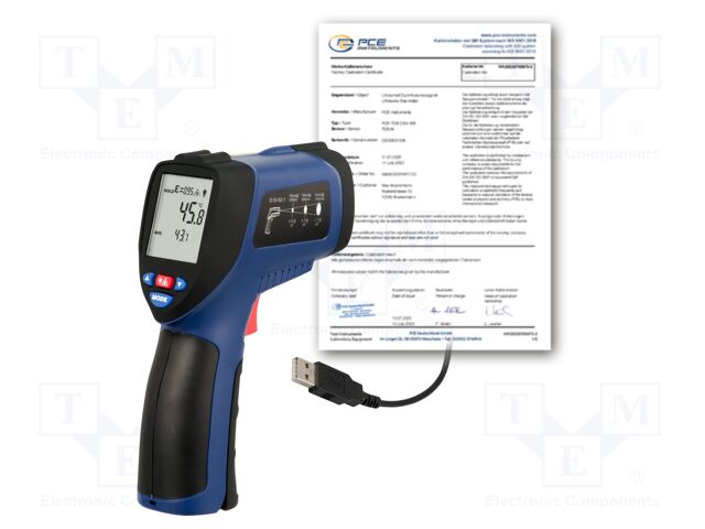Infrared thermometer; LCD; -50÷1150°C; Accur.(IR): ±2°C; ε: 0,1÷1