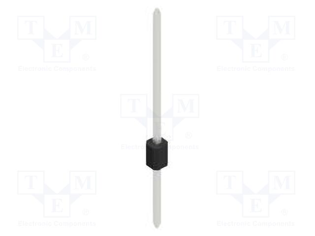 Connector: pin strips; pin header; male; PIN: 1; 1.27mm; THT; 1x1