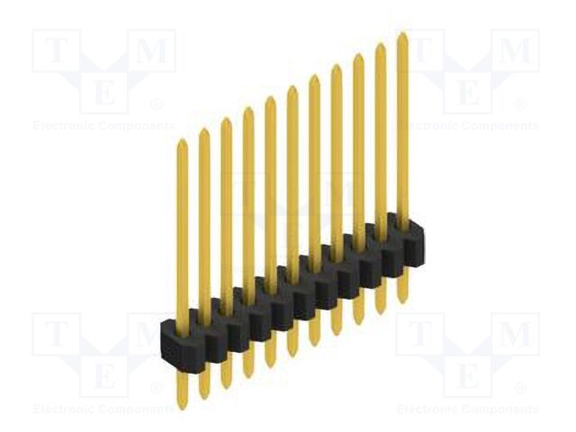 Connector: pin strips; pin header; male; PIN: 11; 1.27mm; THT; 1x11