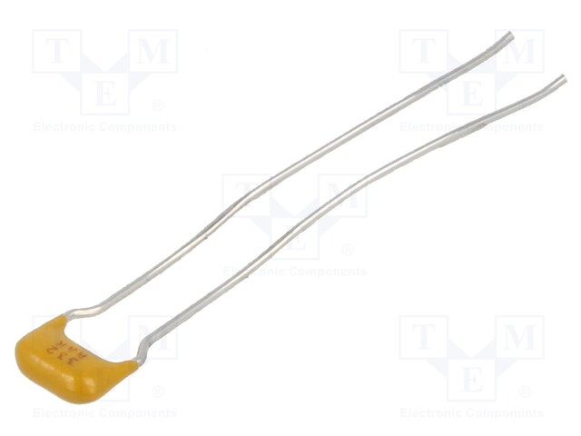 Capacitor: ceramic; MLCC; 100nF; 100VDC; X7R; ±10%; THT