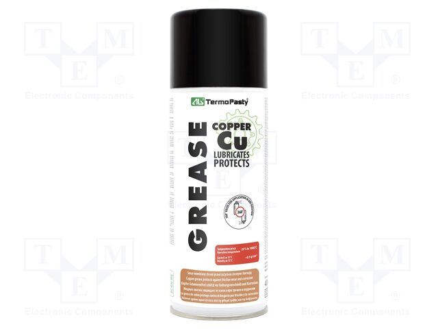 High-temperature lubricant; spray; Ingredients: copper; can