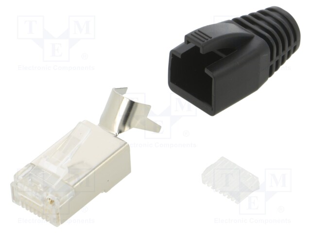 Connector: RJ45; plug; PIN: 8; Cat: 6a; shielded,with strain relief
