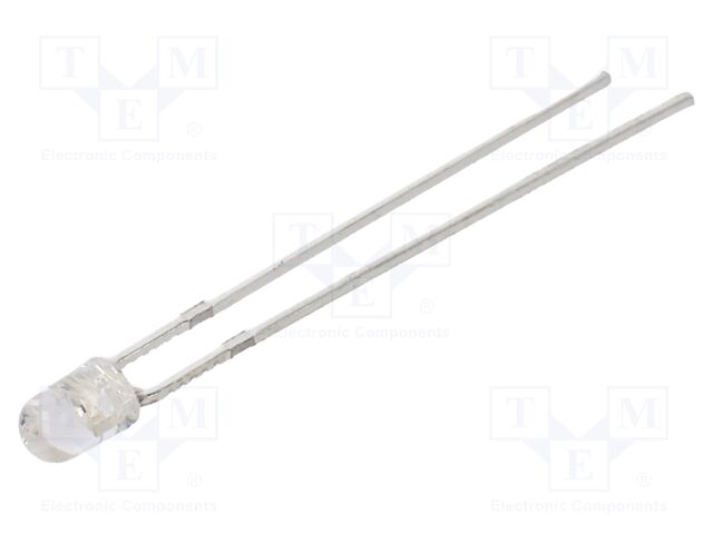 LED; red; 3mm; 60mcd; 30°; 1.7VDC