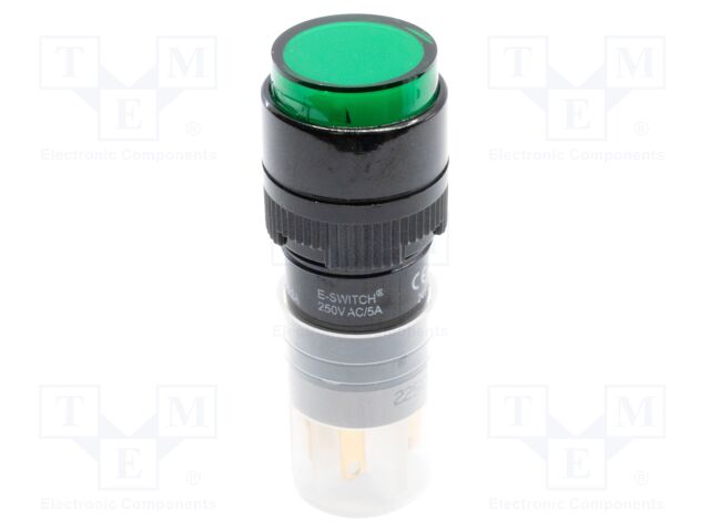 Switch: push-button; Pos: 2; SPST NC + NO; 6A/24VDC; 5A/250VAC