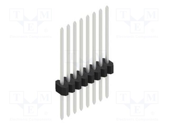 Connector: pin strips; pin header; male; PIN: 8; 1.27mm; THT; 1x8