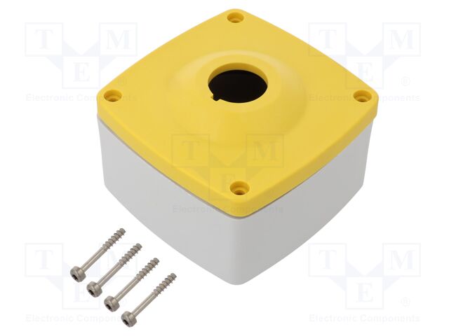 Case; 46; IP66; yellow; plastic; -35÷80°C; Holes no: 1