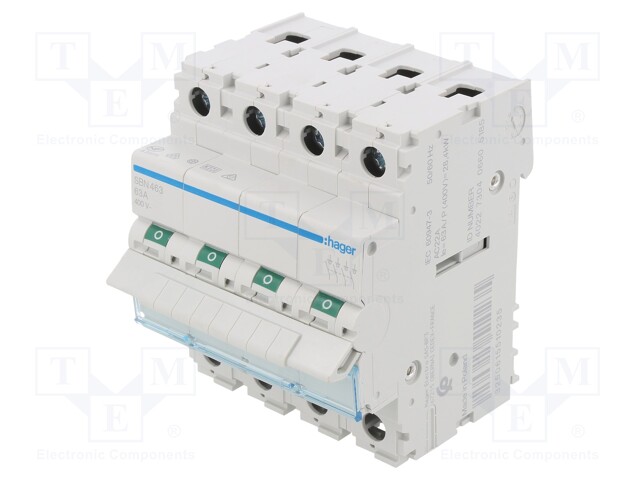 Switch-disconnector; Poles: 4; DIN; 63A; 400VAC; SBN; IP20; 1÷16mm2