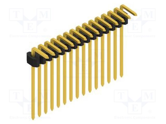 Connector: pin strips; pin header; male; PIN: 15; 1.27mm; THT; 1x15