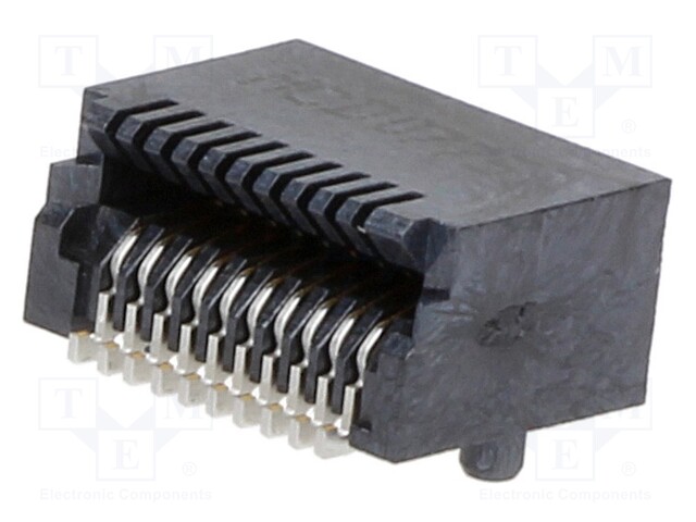 Socket; SFP; PIN: 20; gold-plated; 30V; Colour: black; SMT; 0.5A