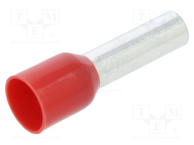 Tip: bootlace ferrule; insulated; copper; 4mm2; 10mm; tinned