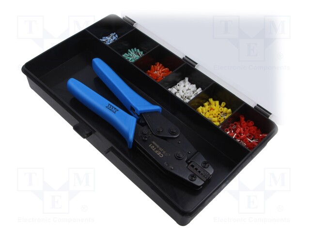 Kit: for crimping push-on connectors, terminal crimping