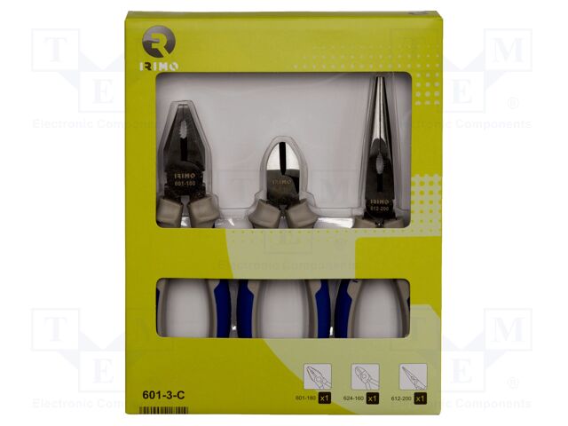 Kit: pliers; side,universal,elongated; 3pcs.