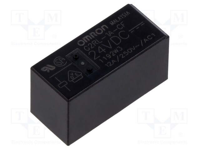 Relay: electromagnetic; SPST-NO; Ucoil: 24VDC; Icontacts max: 12A