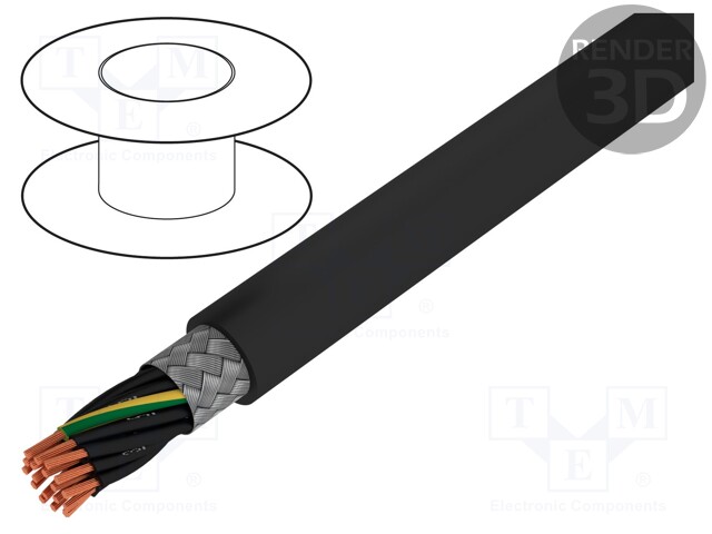 Wire; ÖLFLEX® CLASSIC 115 CY BK; 18G1mm2; tinned copper braid