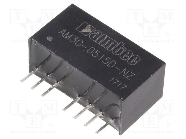 Converter: DC/DC; 3W; Uin: 4.5÷9V; Uout: 15VDC; Uout2: -15VDC; SIP8