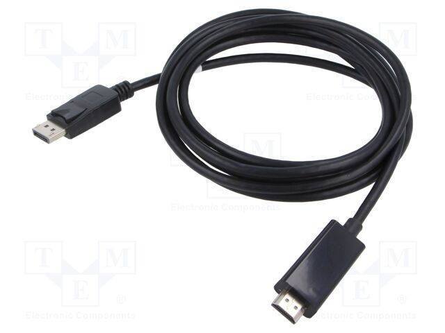 Adapter cable; DisplayPort 1.1; DisplayPort plug,HDMI plug; 3m