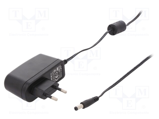 Power supply: switched-mode; 15VDC; 1A; Out: 5,5/2,1; 15W; Plug: EU