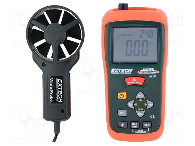 Thermoanemometer; LCD; 0,4÷30m/s; -10÷60°C; Equipment: batteries