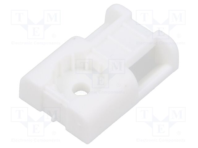 Holder; screw; polyamide 6.6; white; Tie width: max.10mm; Ht: 8mm