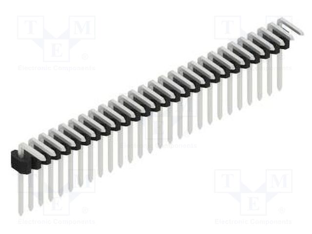 Connector: pin strips; pin header; male; PIN: 27; 1.27mm; THT; 1x27