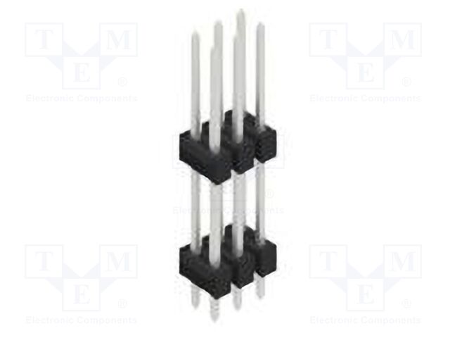 Connector: pin strips; pin header; male; PIN: 6; 2.54mm; THT; 2x3