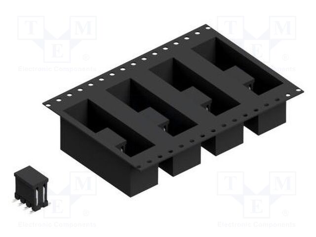 Connector: pin strips; pin header; male; PIN: 8; 2.54mm; SMT; 2x4