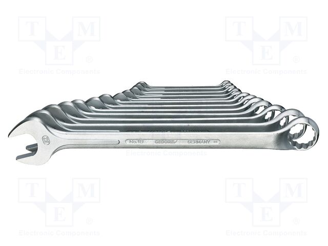Wrench-set; combination spanner; Chrom-vanadium steel; 12pcs.