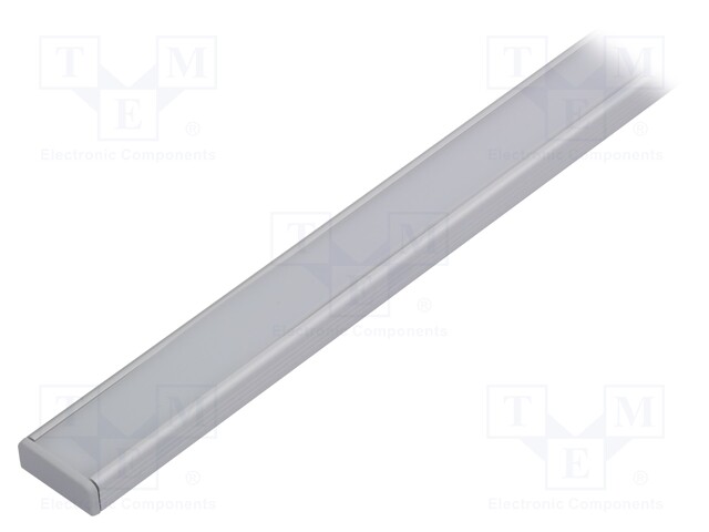 Profiles for LED modules; white; surface; natural; L: 1m; anodized