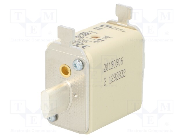 Fuse: fuse; gG; 40A; 500VAC; ceramic,industrial; NH00; WT-NH