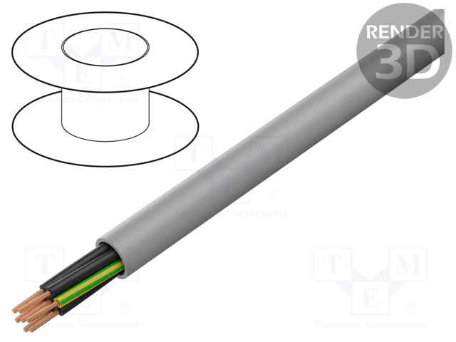 Wire; ÖLFLEX® 150; 7G0,75mm2; unshielded; 300/500V; PVC; Cu; grey