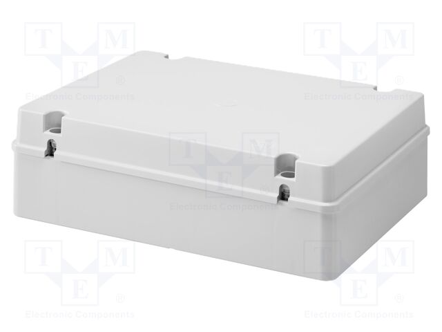 Enclosure: junction box; wall mount; plastic; grey