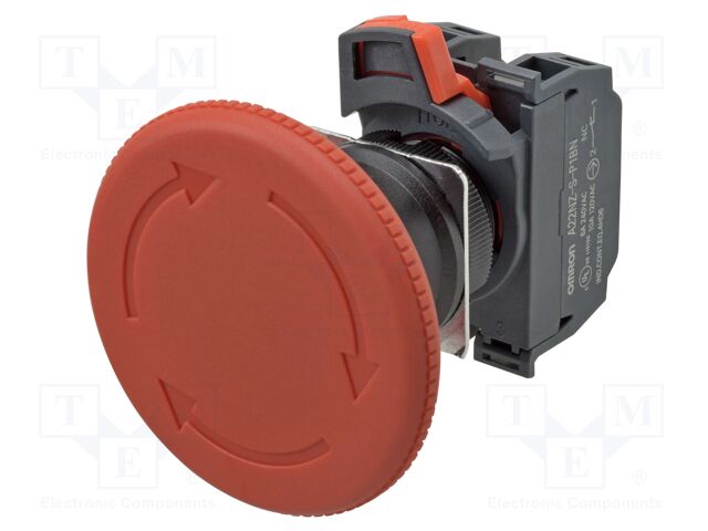 Switch: emergency stop; 22mm; none; 60mm