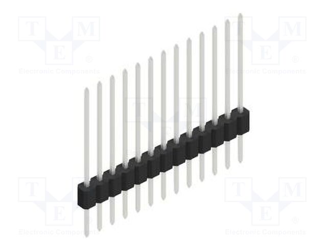Connector: pin strips; pin header; male; PIN: 13; 1.27mm; THT; 1x13