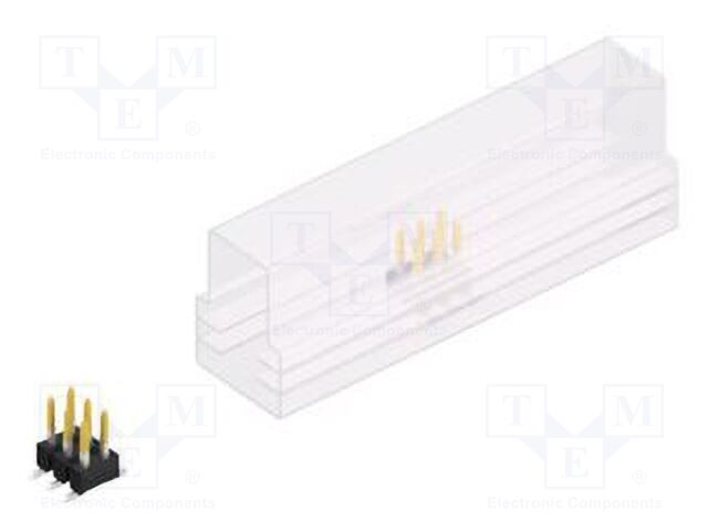 Connector: pin strips; pin header; male; PIN: 6; 2.54mm; SMT; 2x3