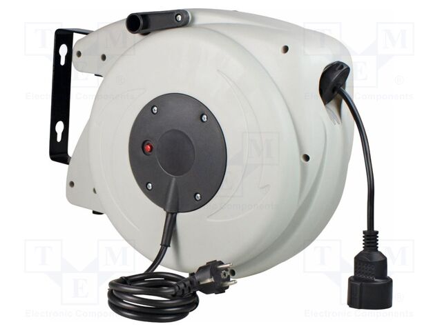 Extension lead; 3G1.5mm2; enclosed reel,self-winding,rolled