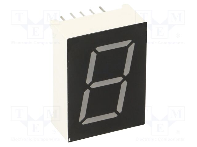 Display: LED; 7-segment; 20.4mm; 0.8"; No.char: 1; RGB; cathode