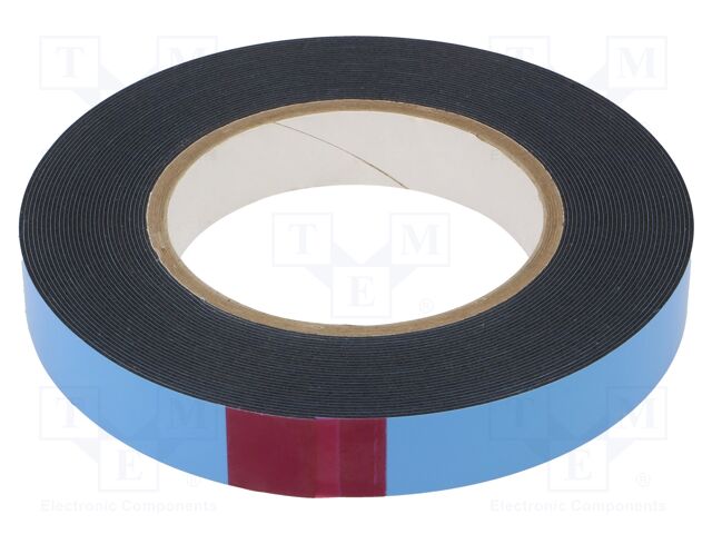 Tape: fixing; W: 19mm; L: 10m; Thk: 0.8mm; two-sided adhesive; black
