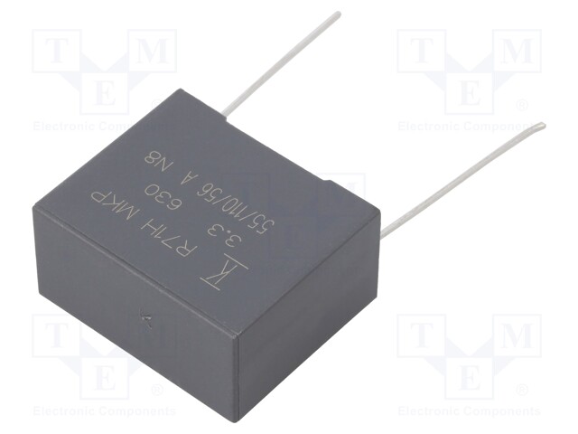 Capacitor: polypropylene; 3.3uF; 22.5mm; ±10%; 26.5x22x13mm