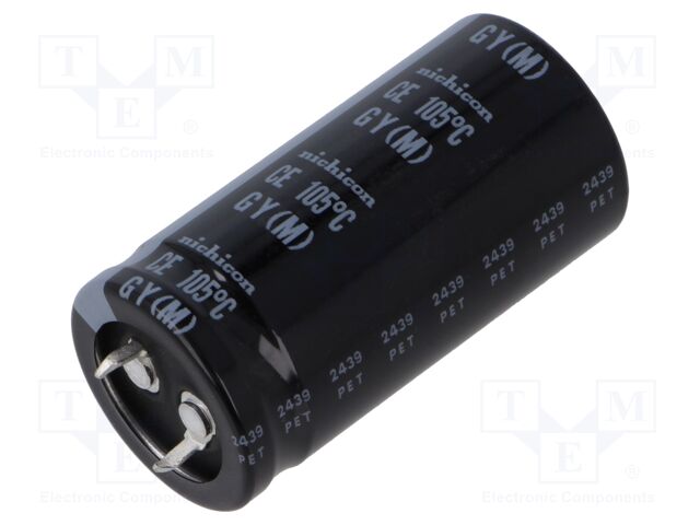 Capacitor: electrolytic; SNAP-IN; 2200uF; 100VDC; Ø25x50mm; ±20%
