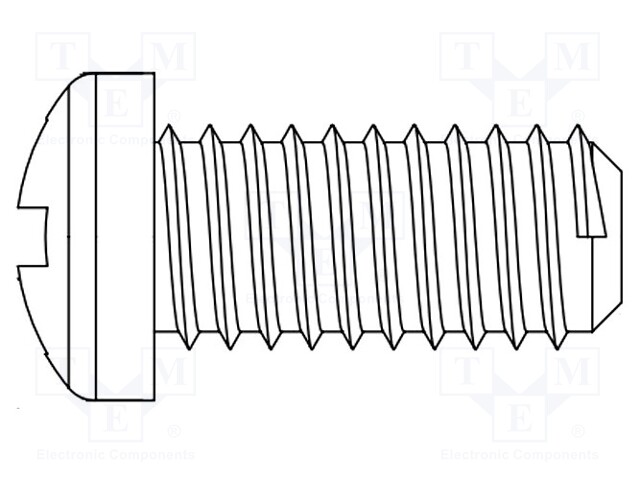 Screw; M5x20; Head: cheese head; Phillips; polyamide; Colour: white
