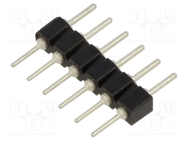 Connector: pin strips; socket; male; PIN: 6; THT; straight; 2.54mm