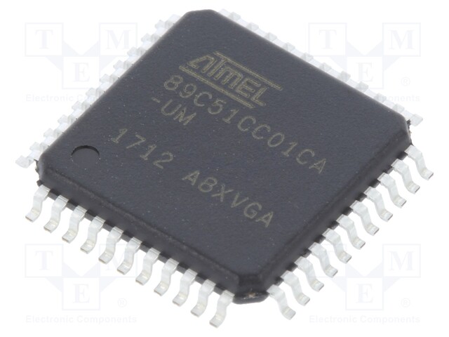 Microcontroller 8051; SRAM: 1280B; 3÷5.5VDC; VQFP44; Family: AT89